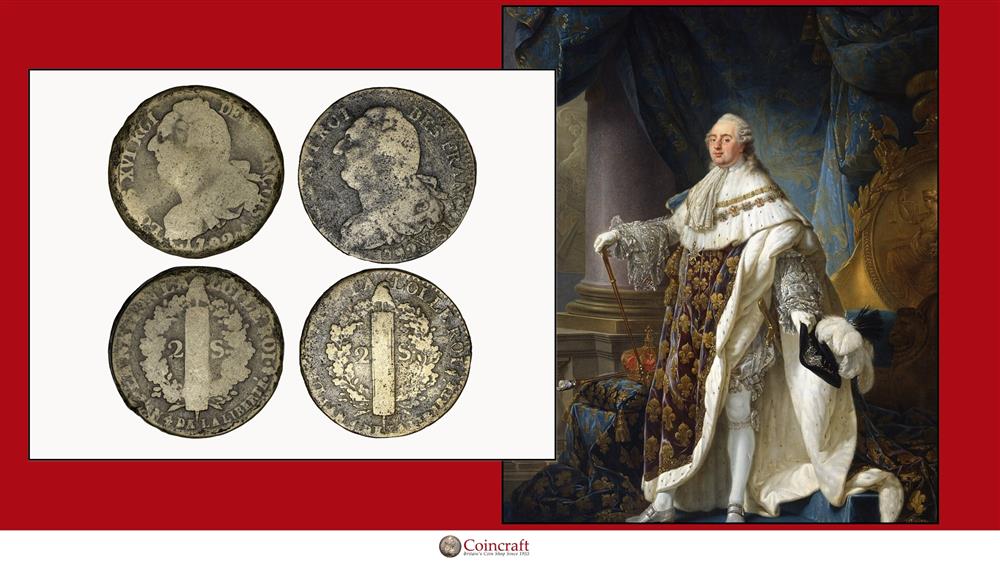 France Honours Louis XVI on a 2 Sol - Coincraft